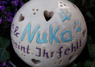 Gedenklampe für ein Tier