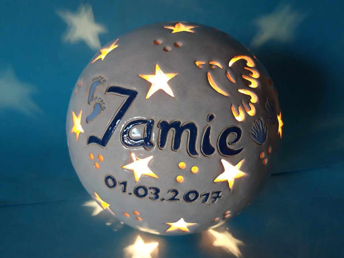 Sternenkind_Jamie Leuchte mit Gravur für ein Sternenkind