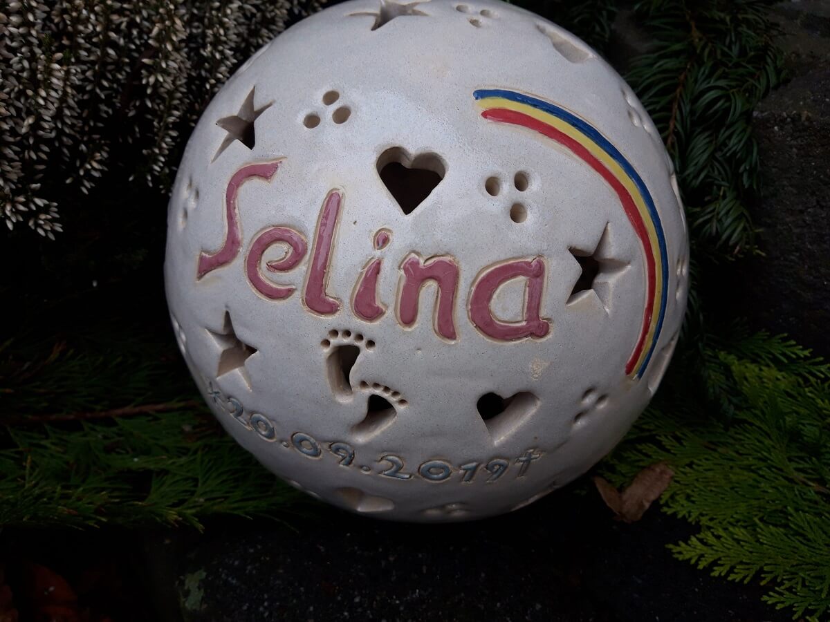Sternenkind_Selina Leuchte mit Gravur für ein Sternenkind